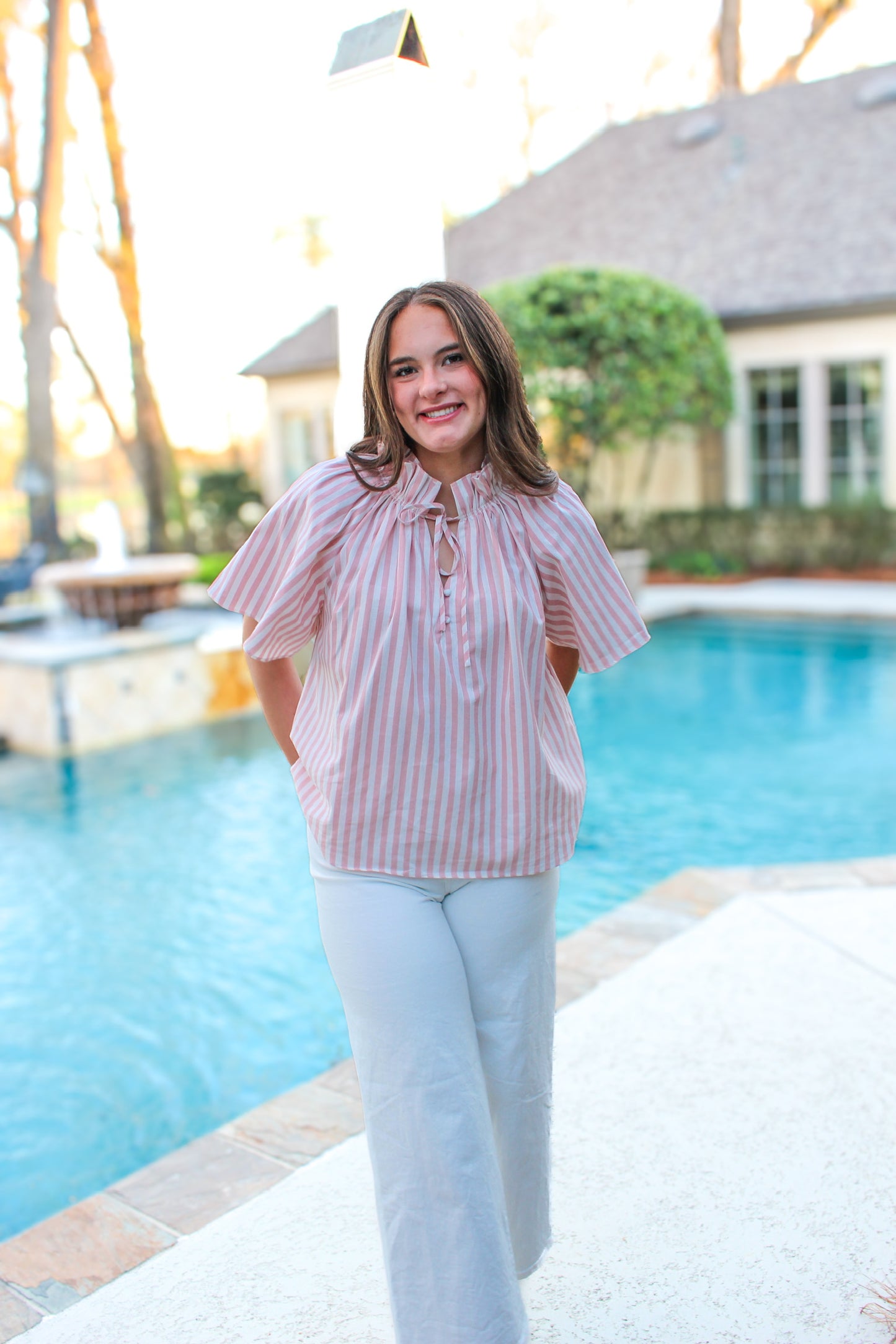 Chelsea Ruffle Sleeve Top