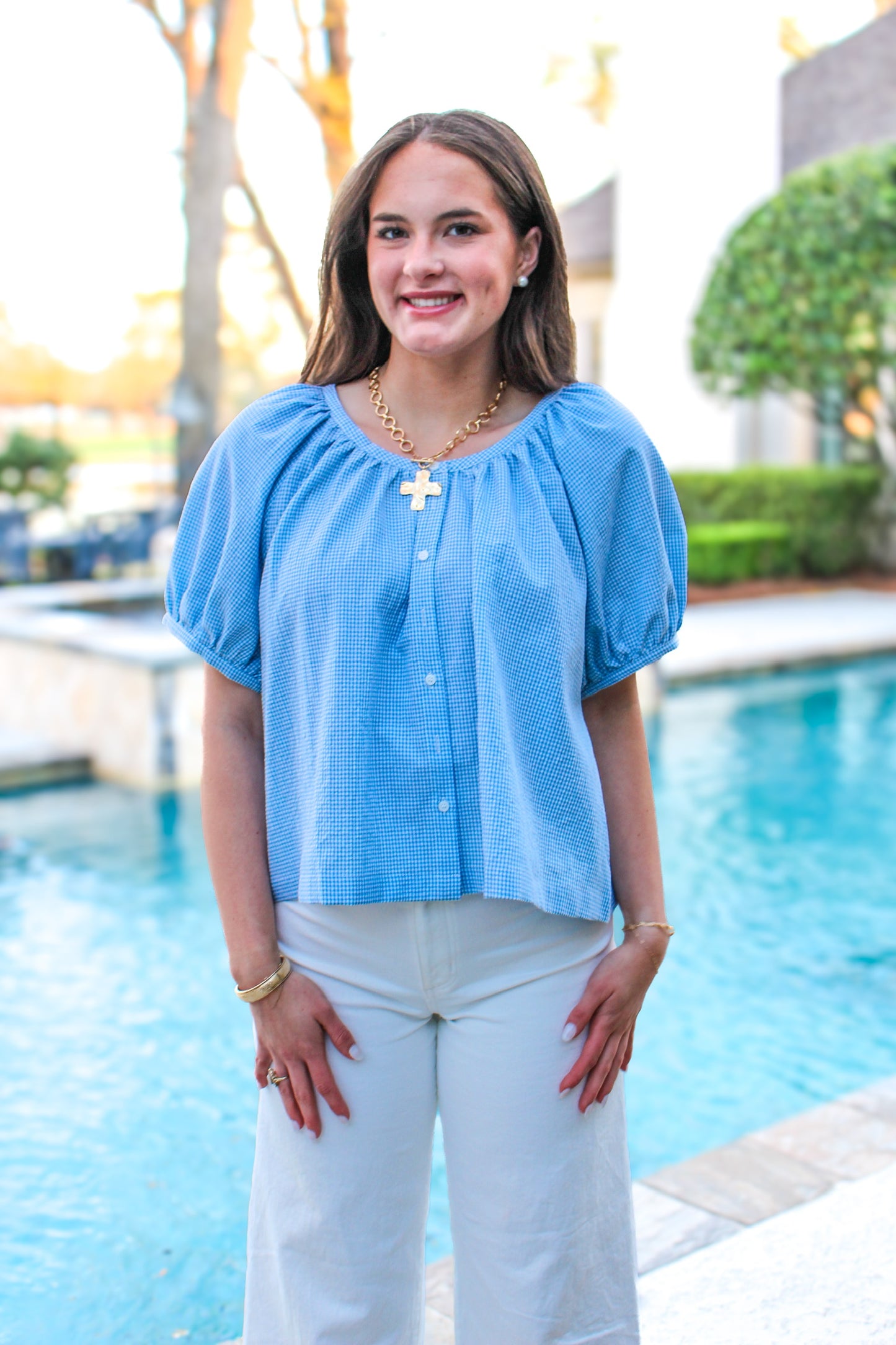 AMAYA CHECKERED BLOUSE