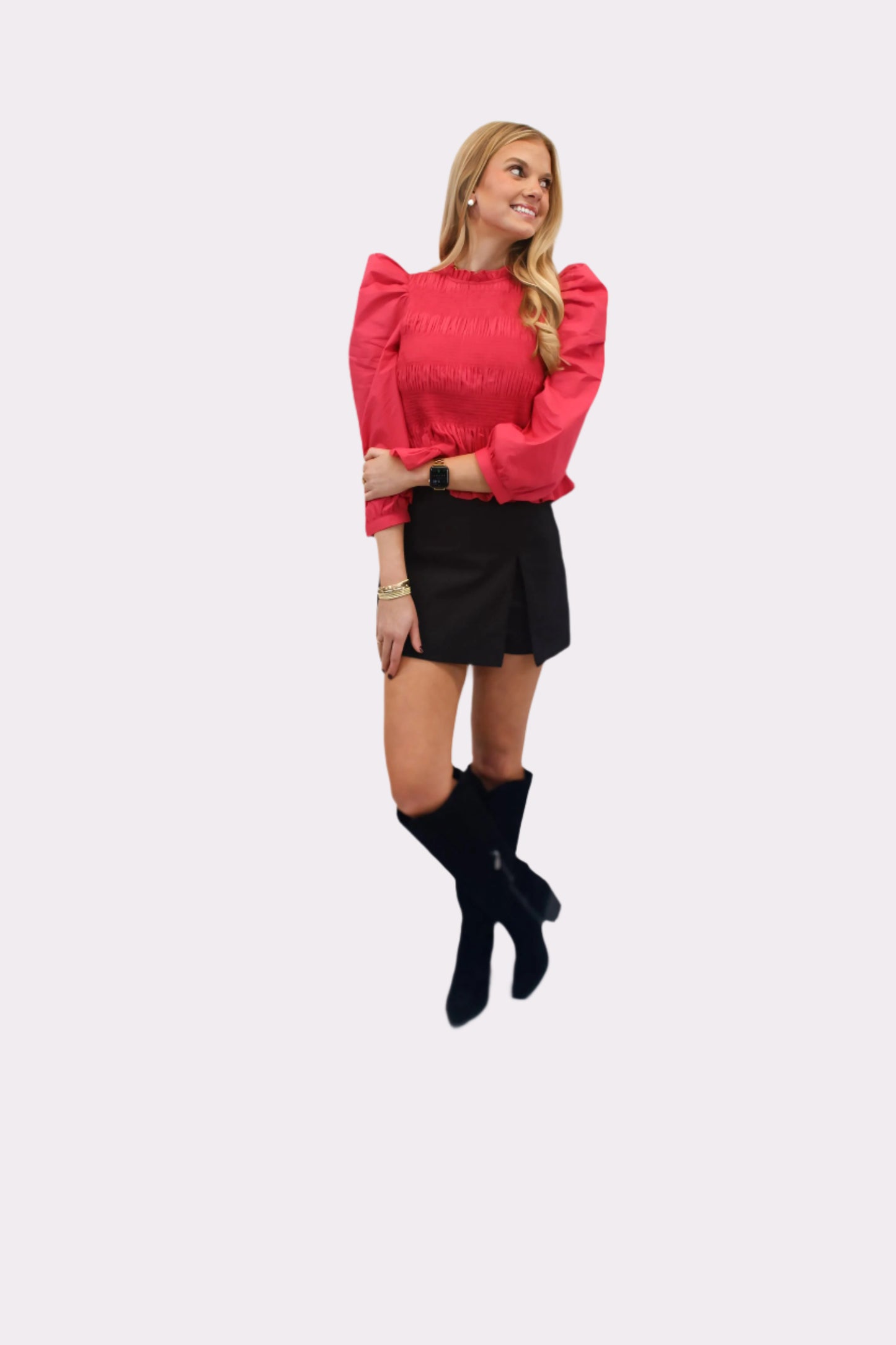 English Factory: Michelle Smocked Poplin Blouse