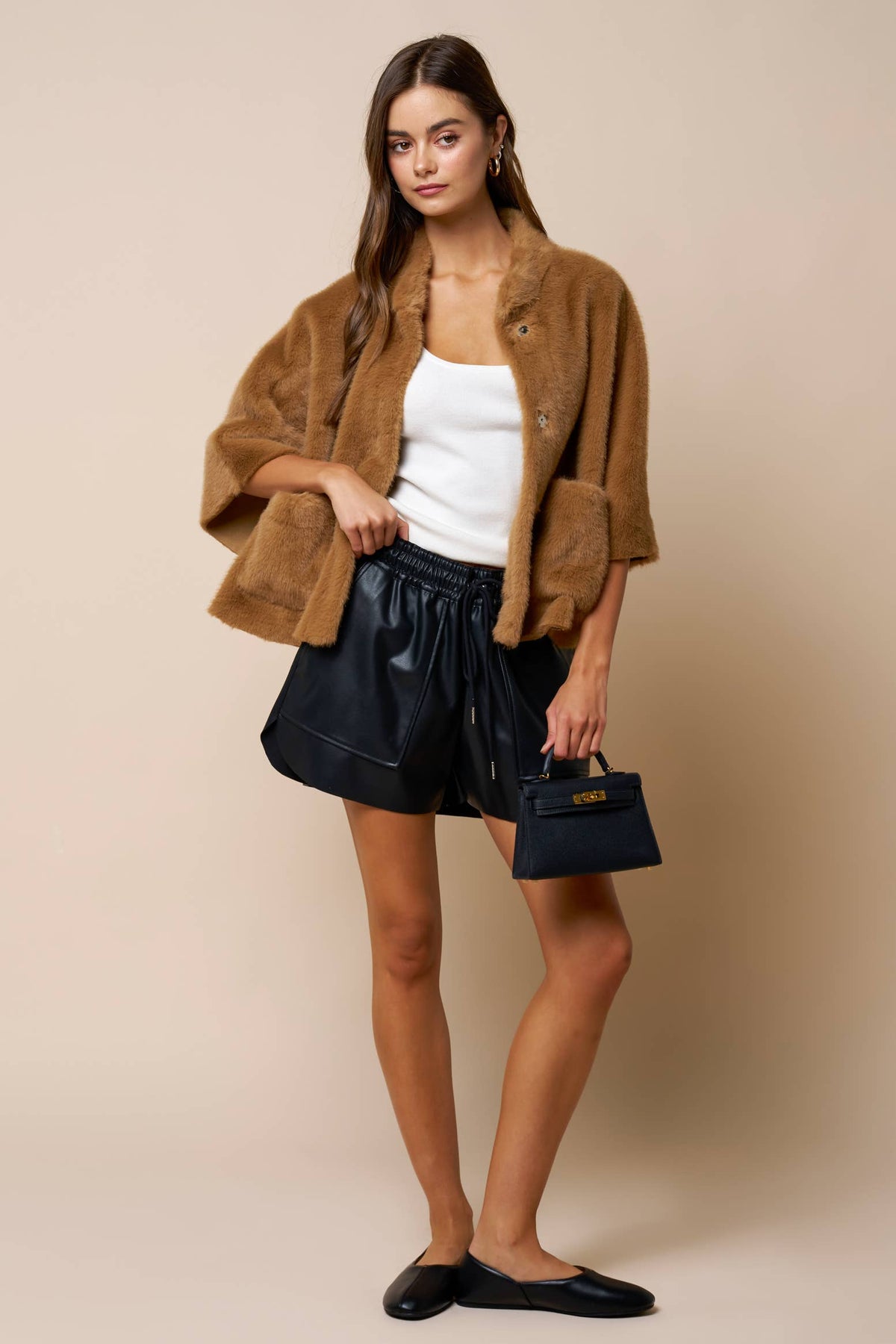 Sarita Cape Sleeve Jacket w/ Pockets