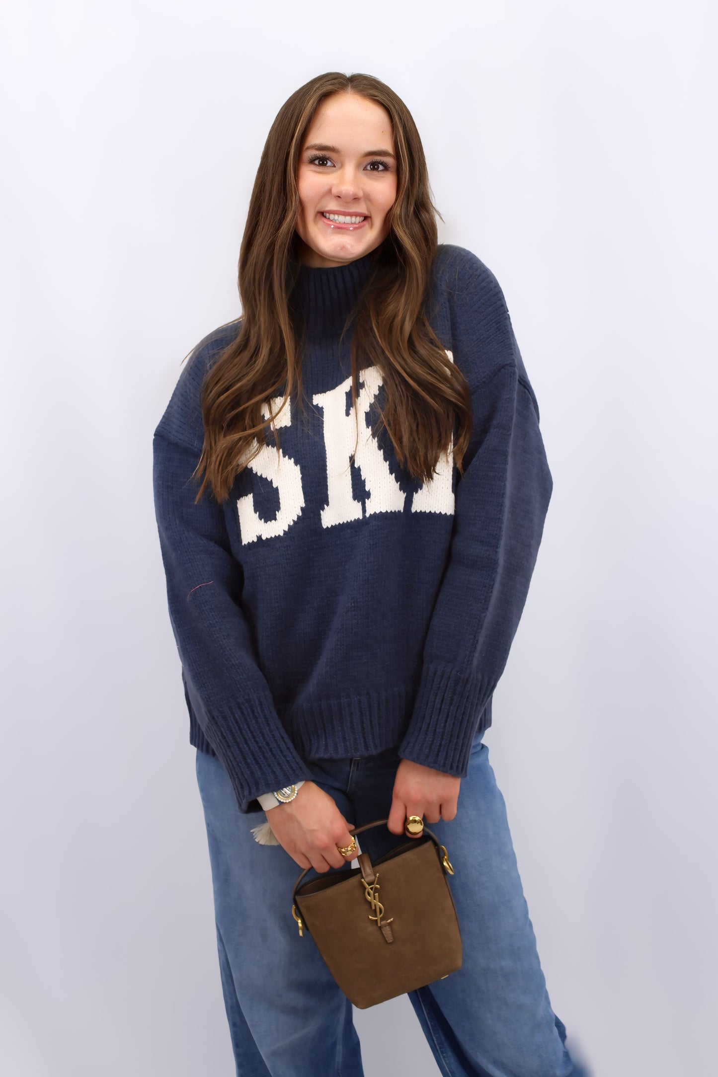 Claire Oversized "Ski" High Neck Sweater