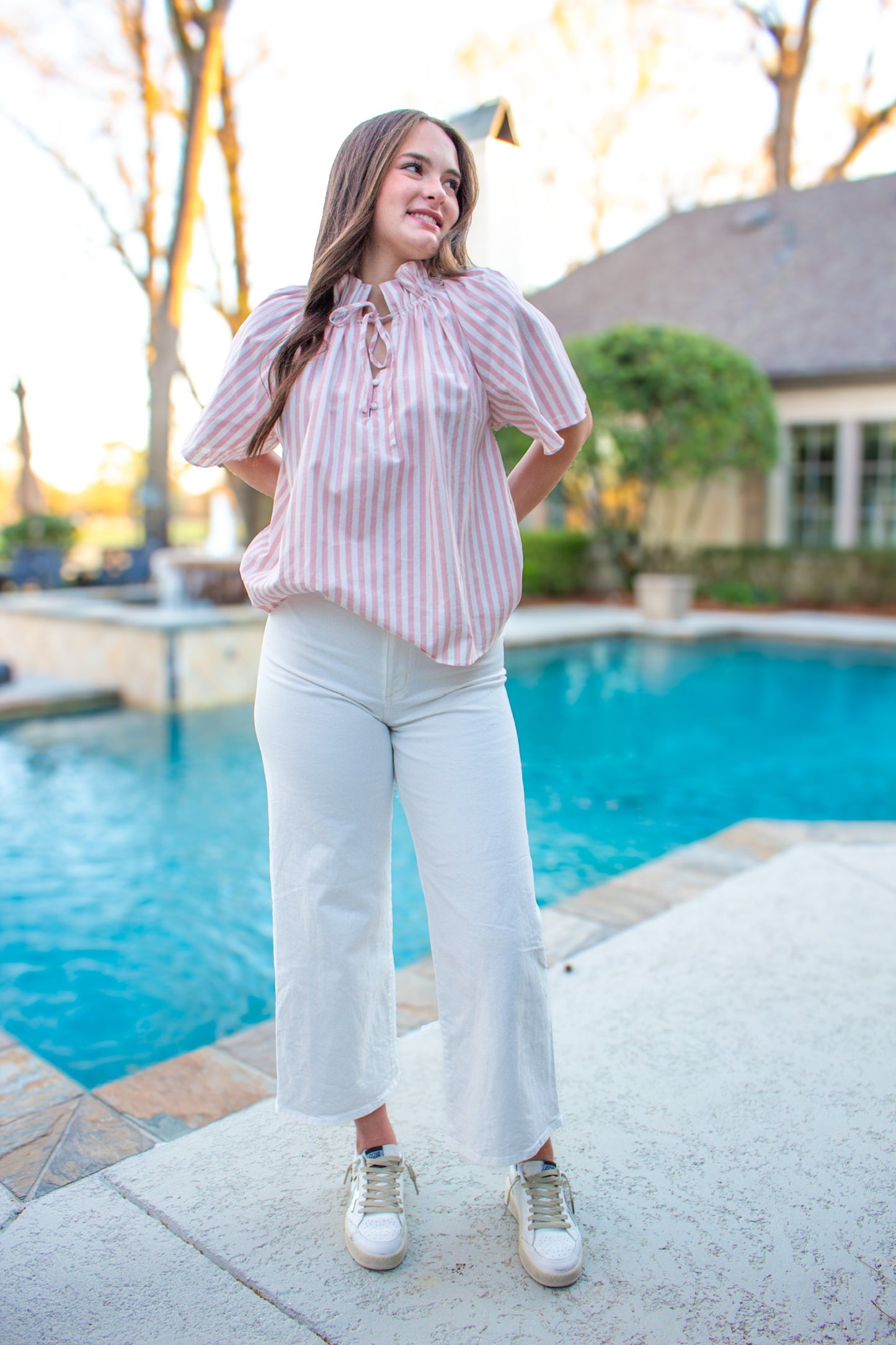 Chelsea Ruffle Sleeve Top