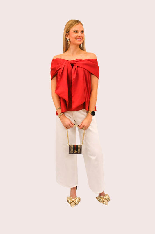 Sophie Bow Off-Shoulder Top