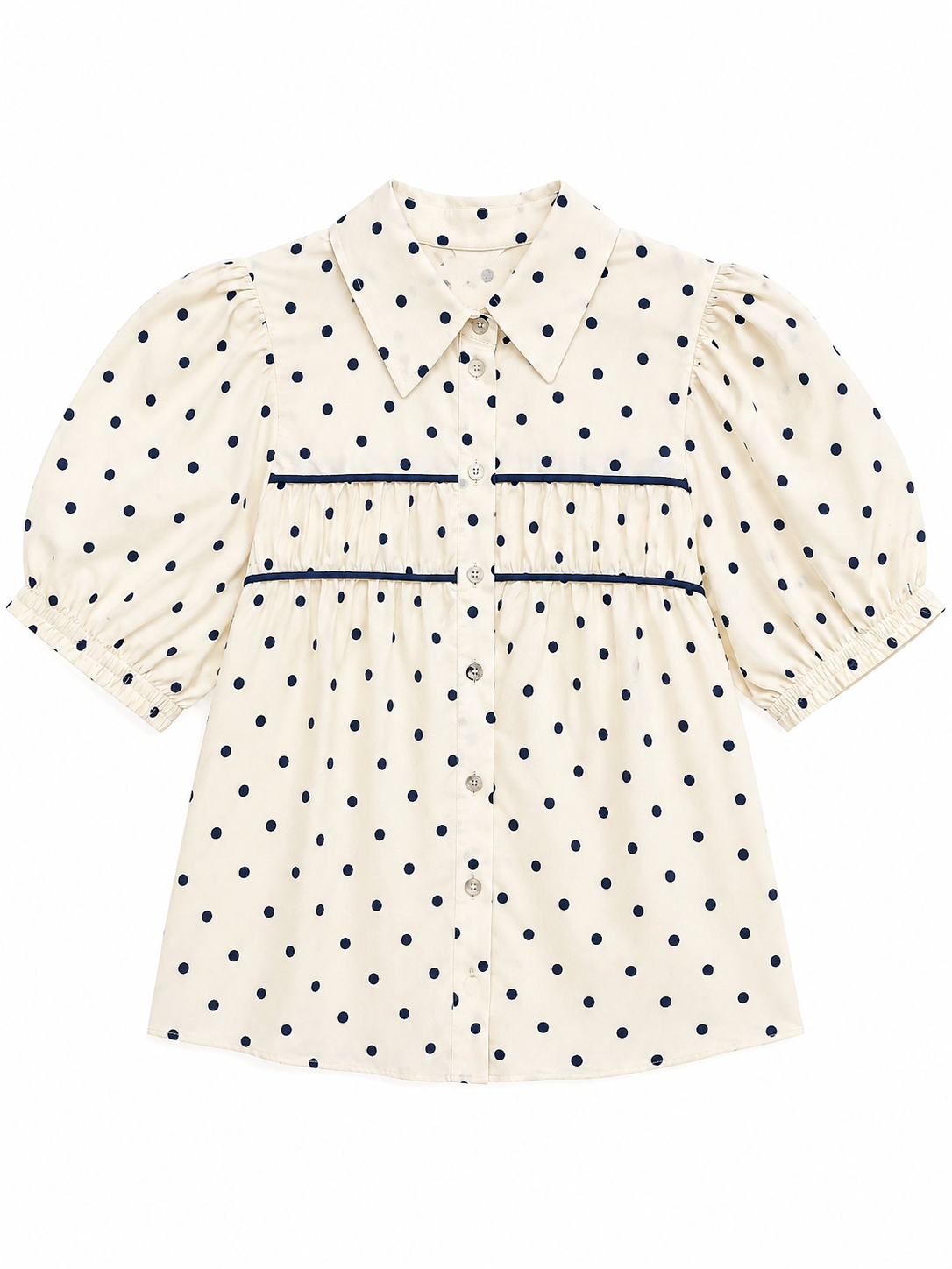 Ali Top navy polka dot