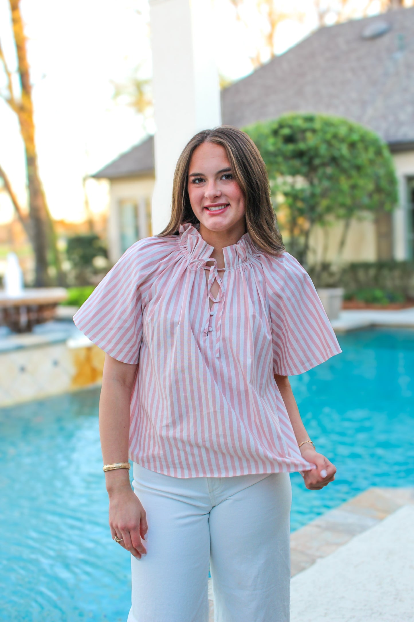Chelsea Ruffle Sleeve Top