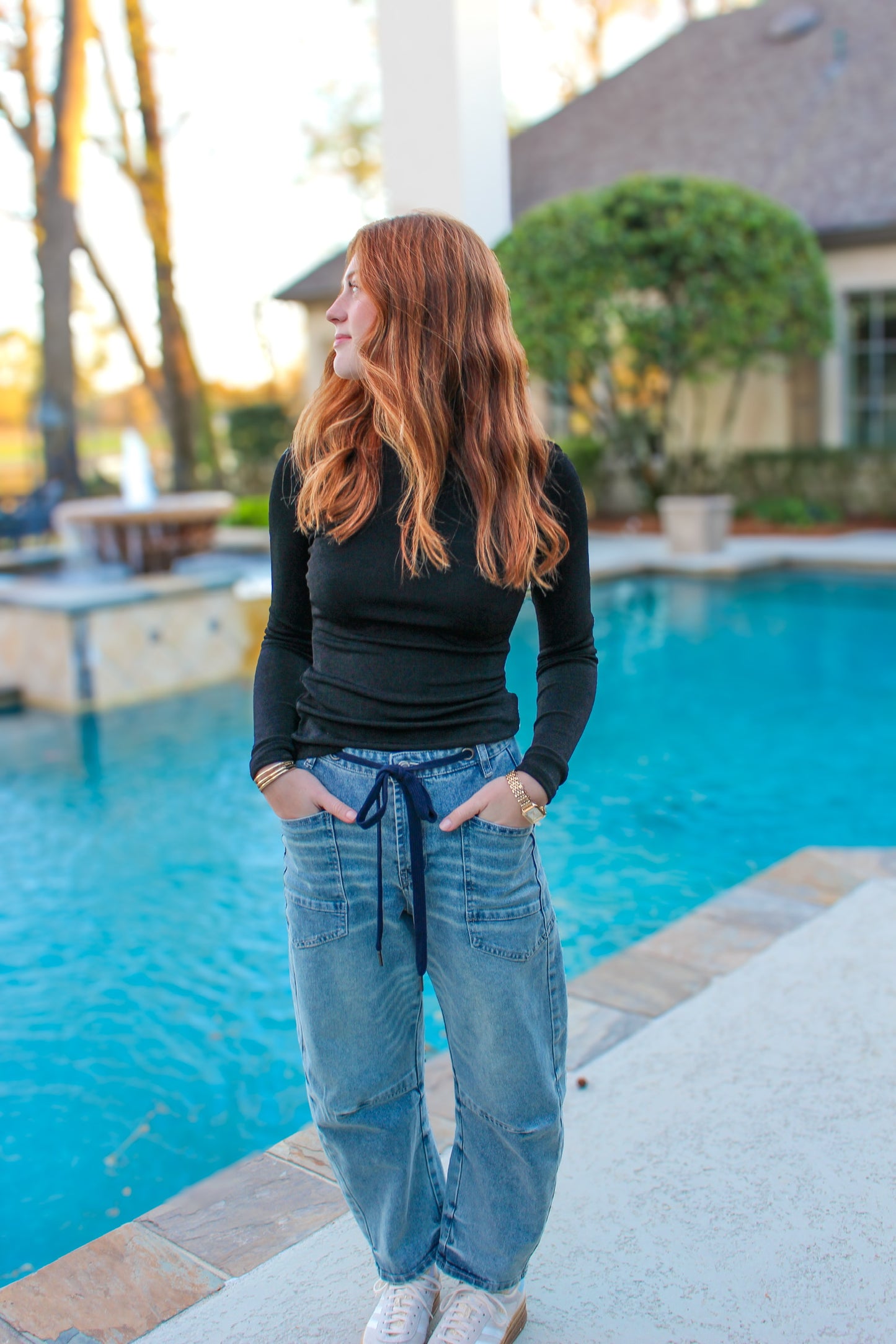 Stephanie Ribbed Mock Neck