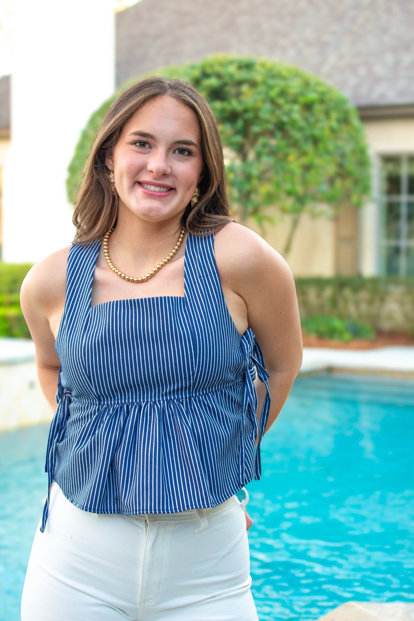 NATALIE NAUTICAL STRIPE TOP