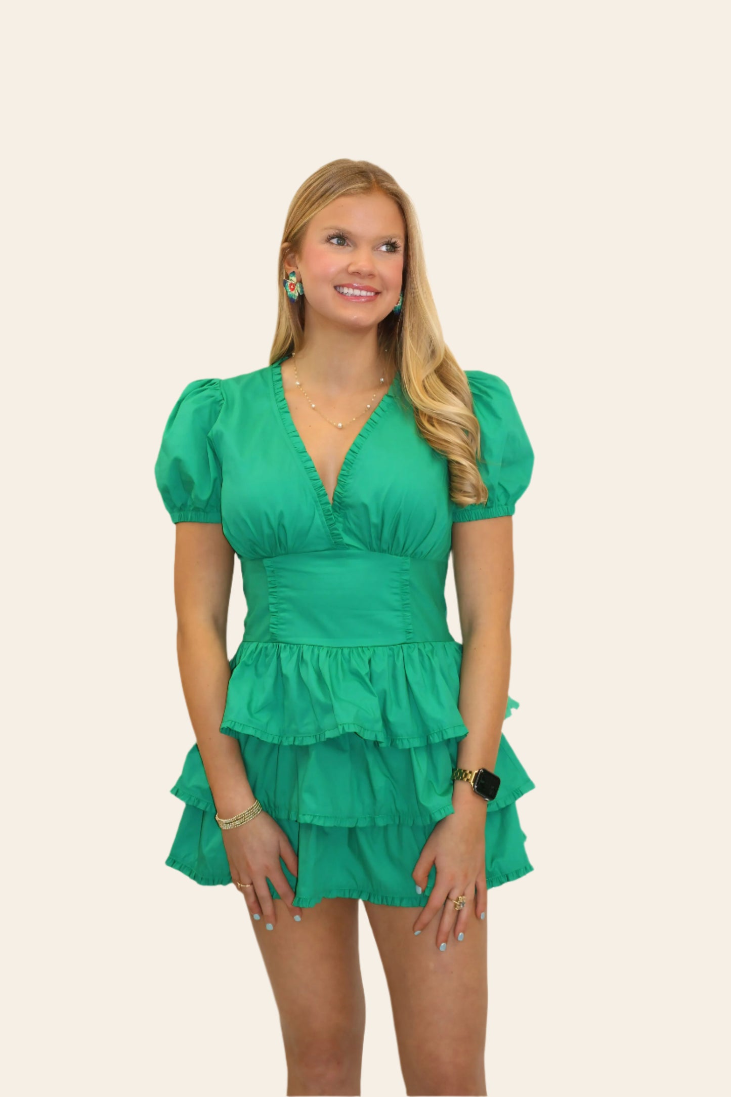 Sienne Ruffled Romper Dress