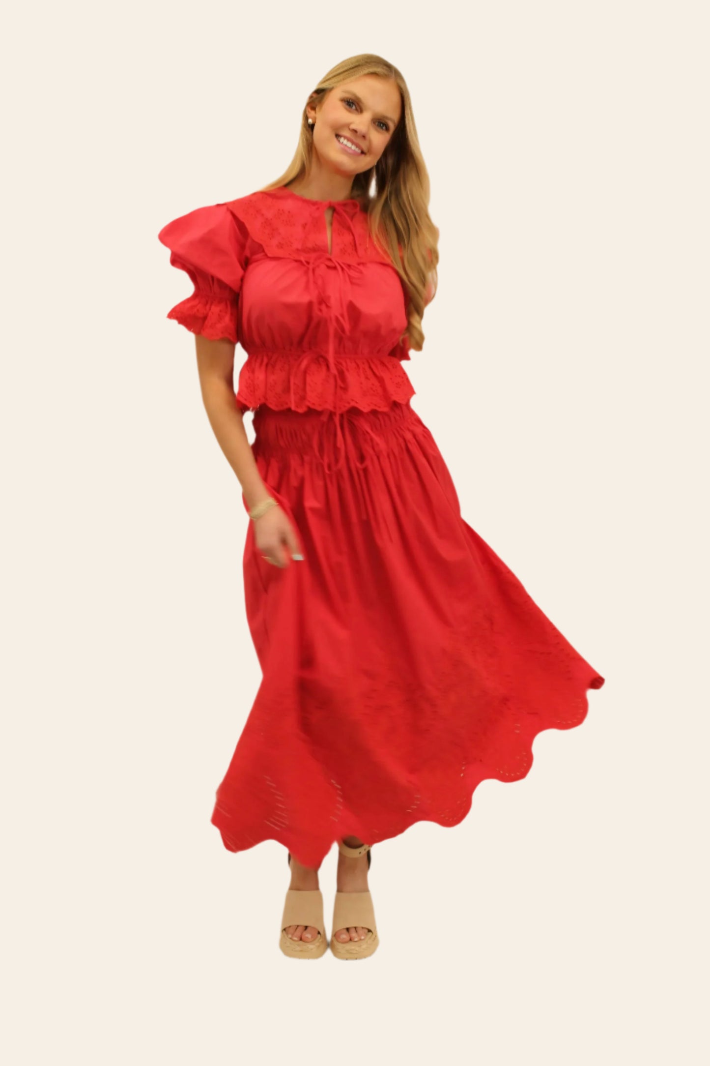 Lelia Embroidered Midi Skirt