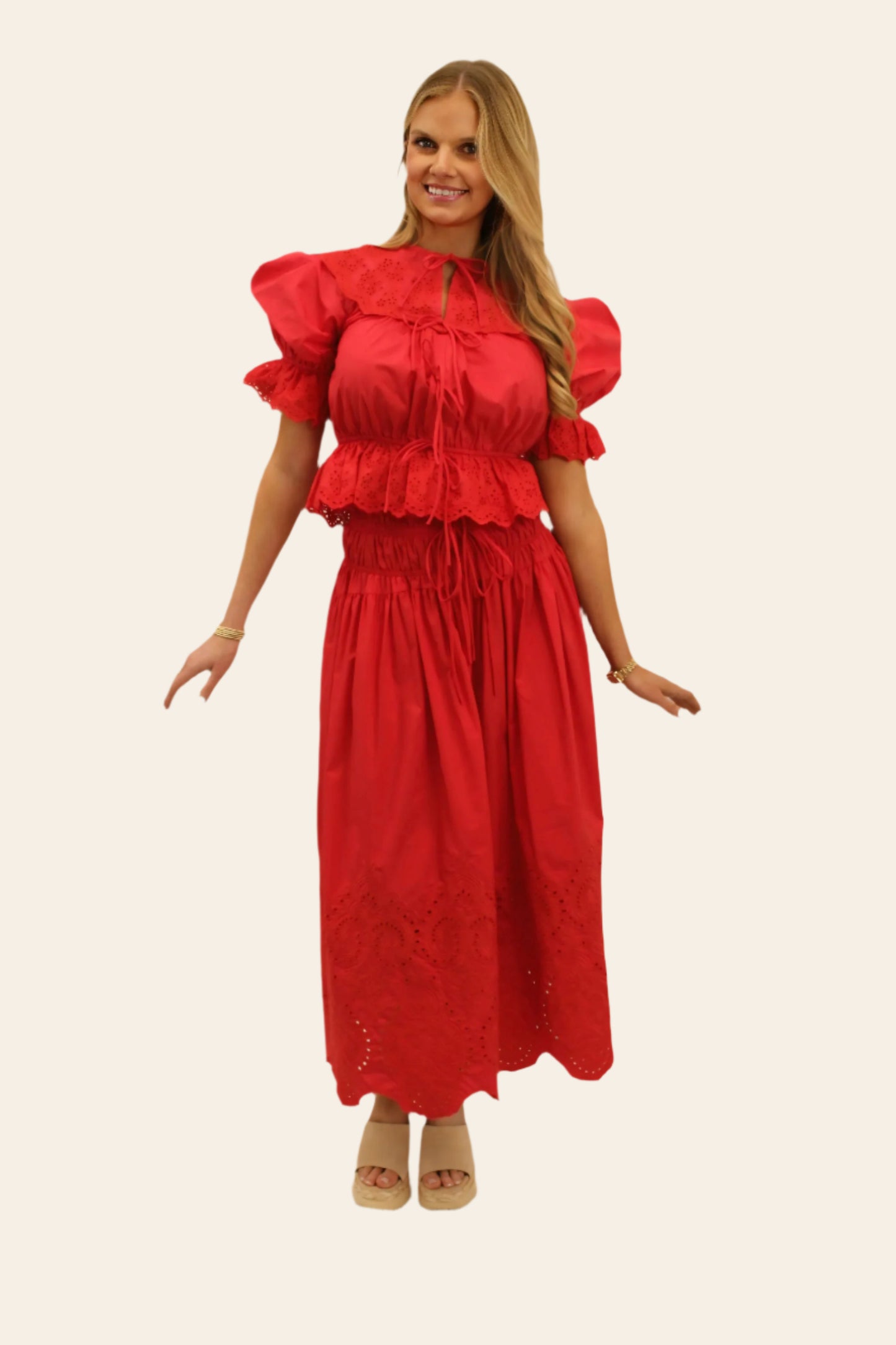Lelia Embroidered Midi Skirt