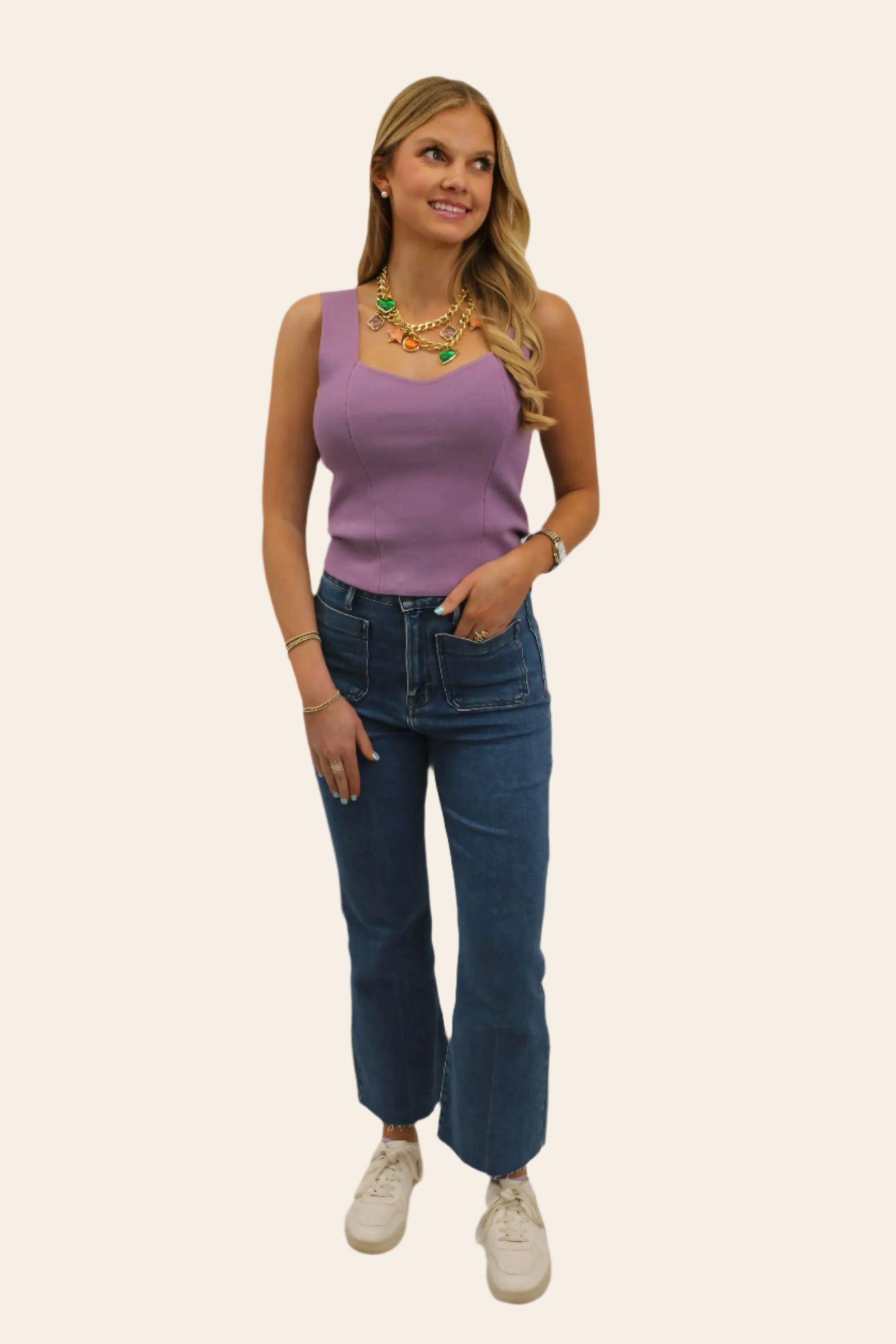 Lily Sleeveless Knit Top