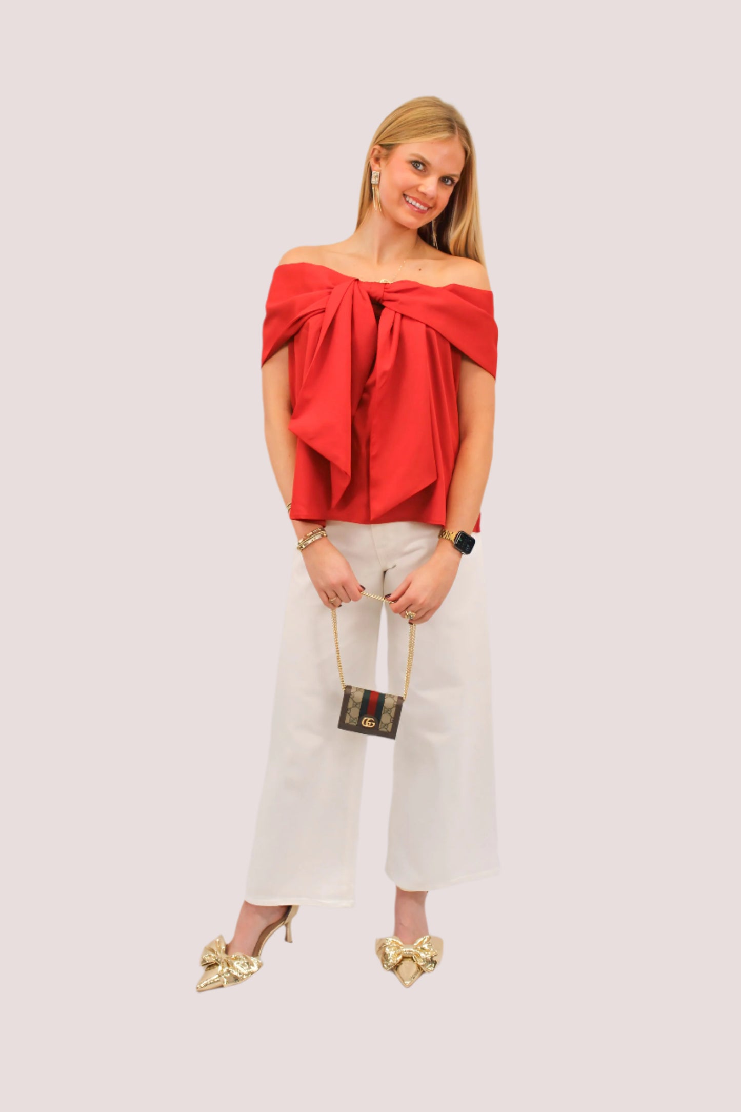Sophie Bow Off-Shoulder Top