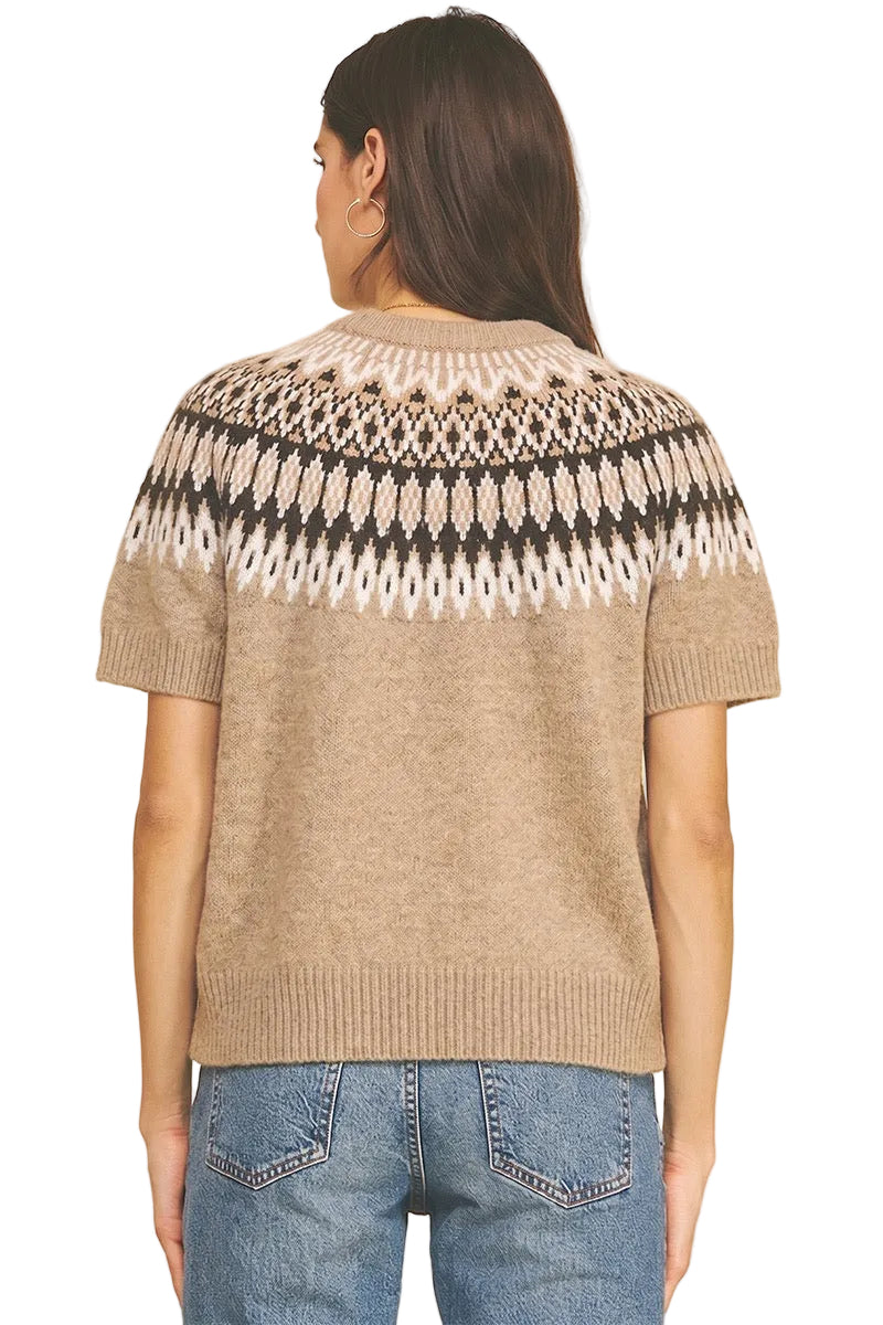 Kaci Nordic Sweater - Taupe