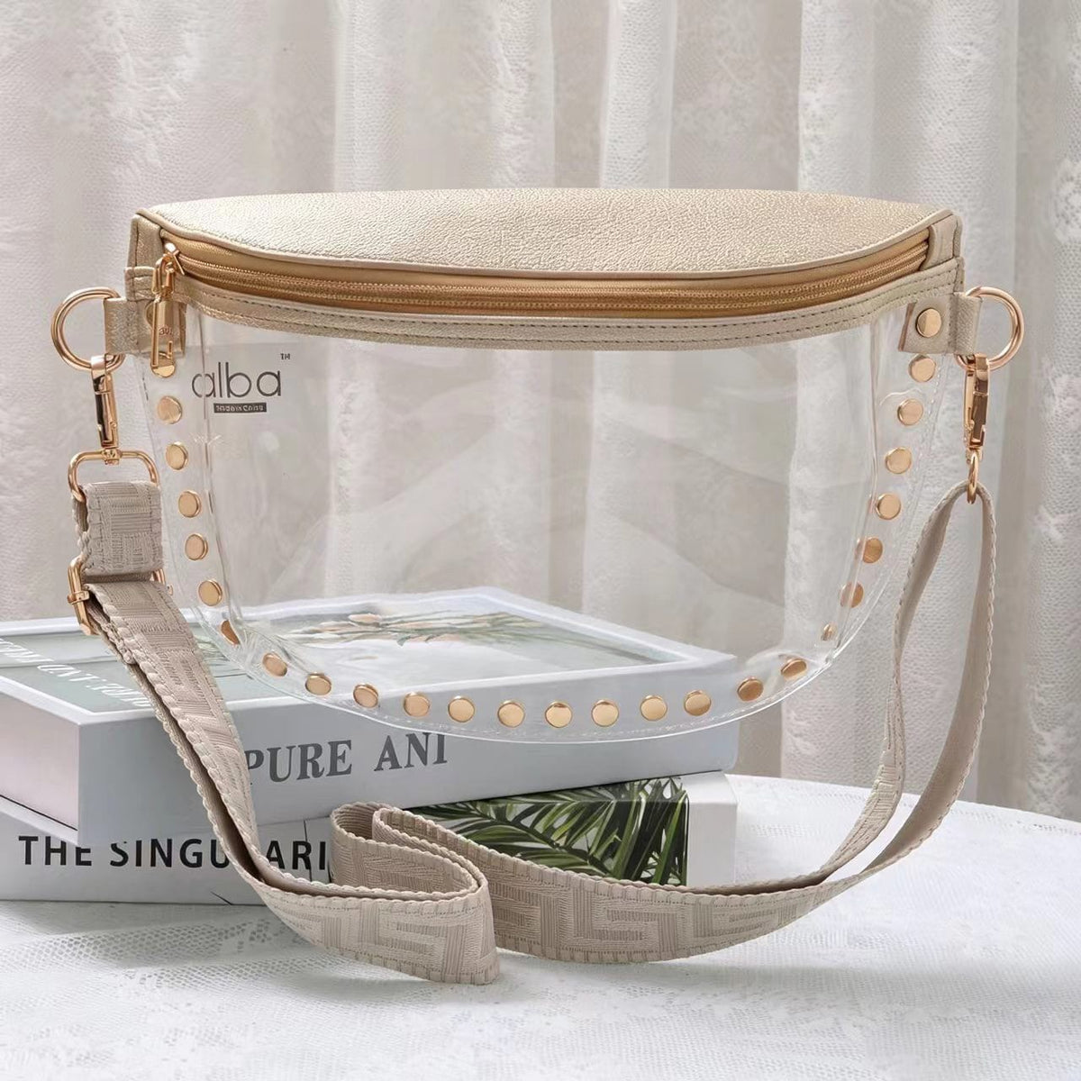 Gameday Studded Crossbody Bag - Gold