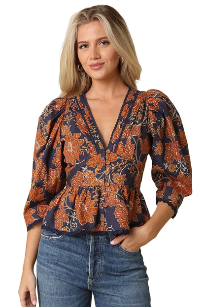 Eden Floral Peplum Blouse