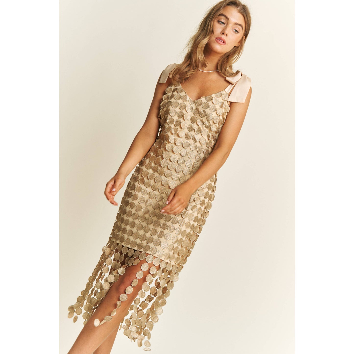 Vestido midi de crochet de Lucy Gold