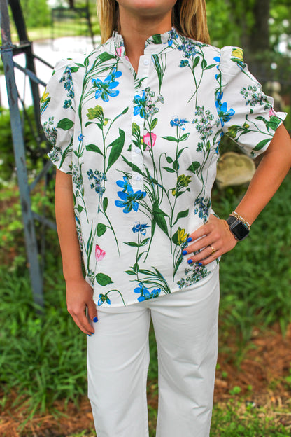 Clovi Puff Sleeve Top