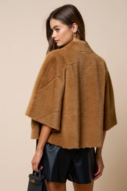 Sarita Cape Sleeve Jacket w/ Pockets