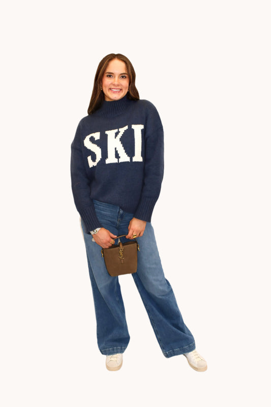 Claire Oversized "Ski" High Neck Sweater