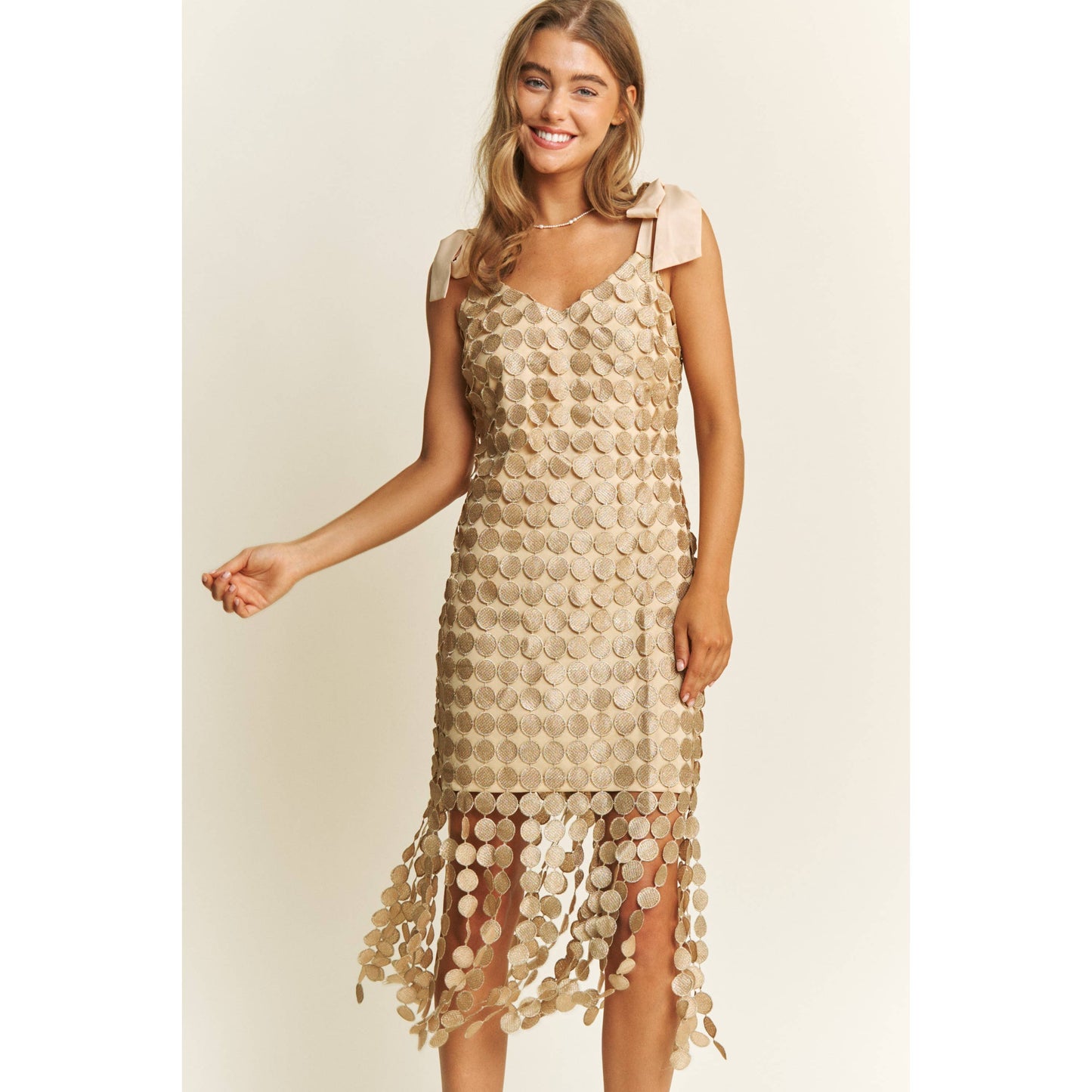 Vestido midi de crochet de Lucy Gold