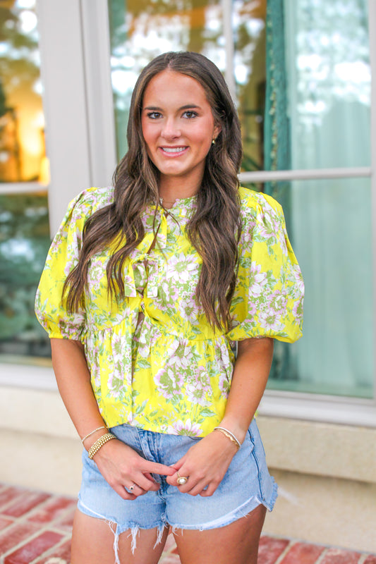 Francie Floral Top