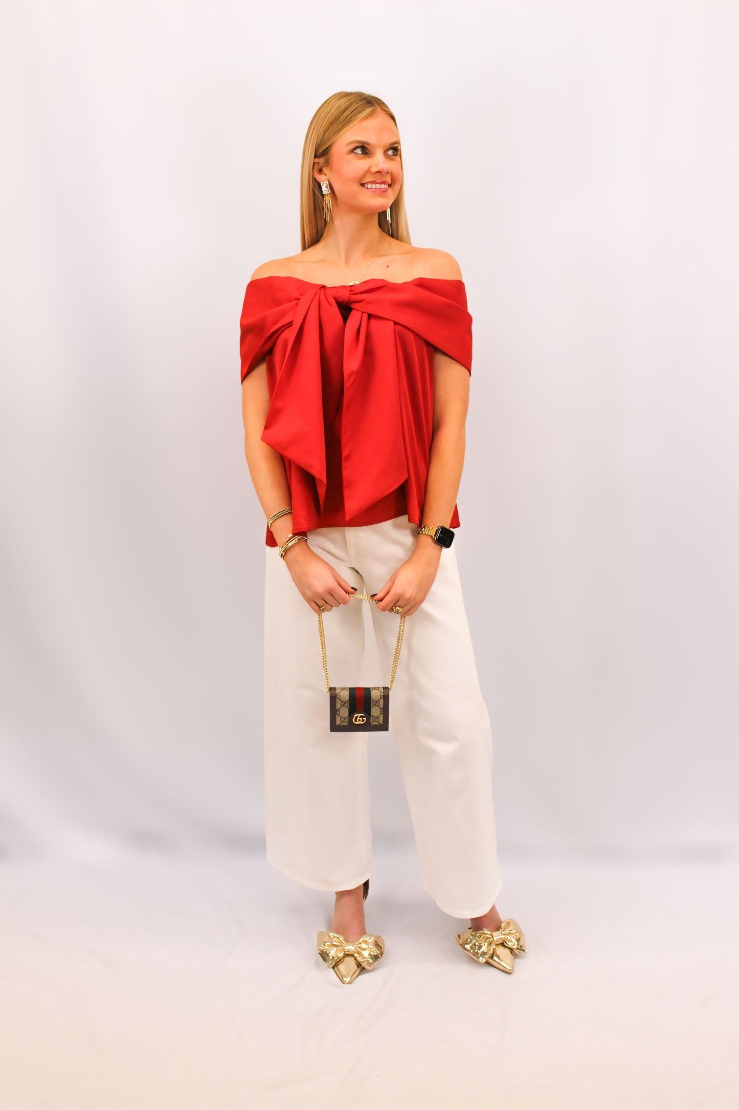 Sophie Bow Off-Shoulder Top