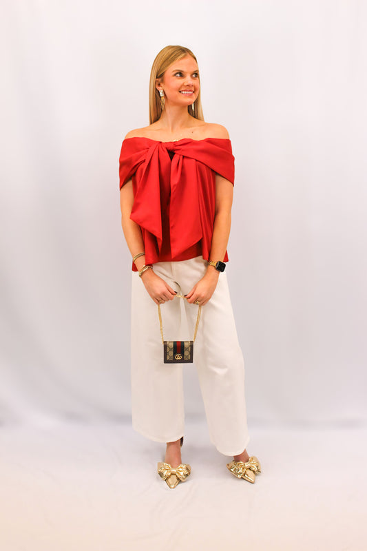 Sophie Bow Off-Shoulder Top