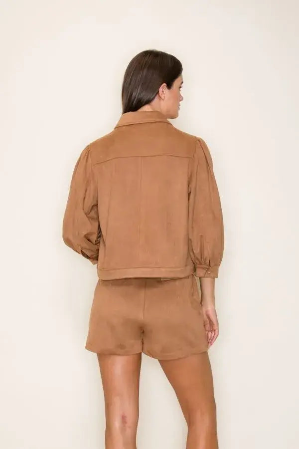 Suede Mini Shorts