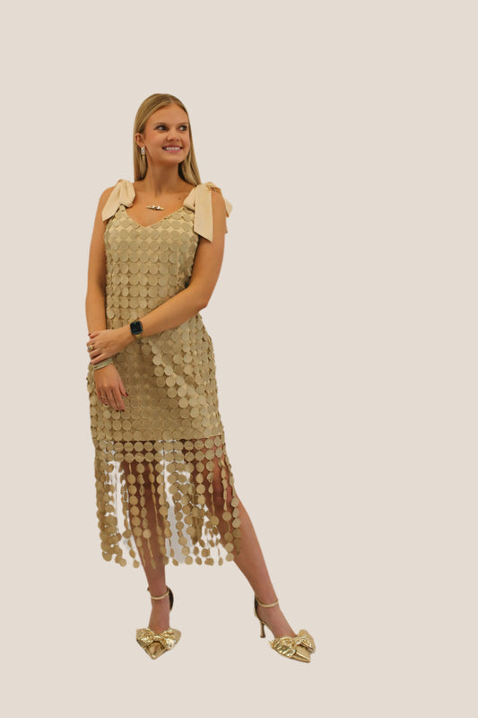 Vestido midi de crochet de Lucy Gold