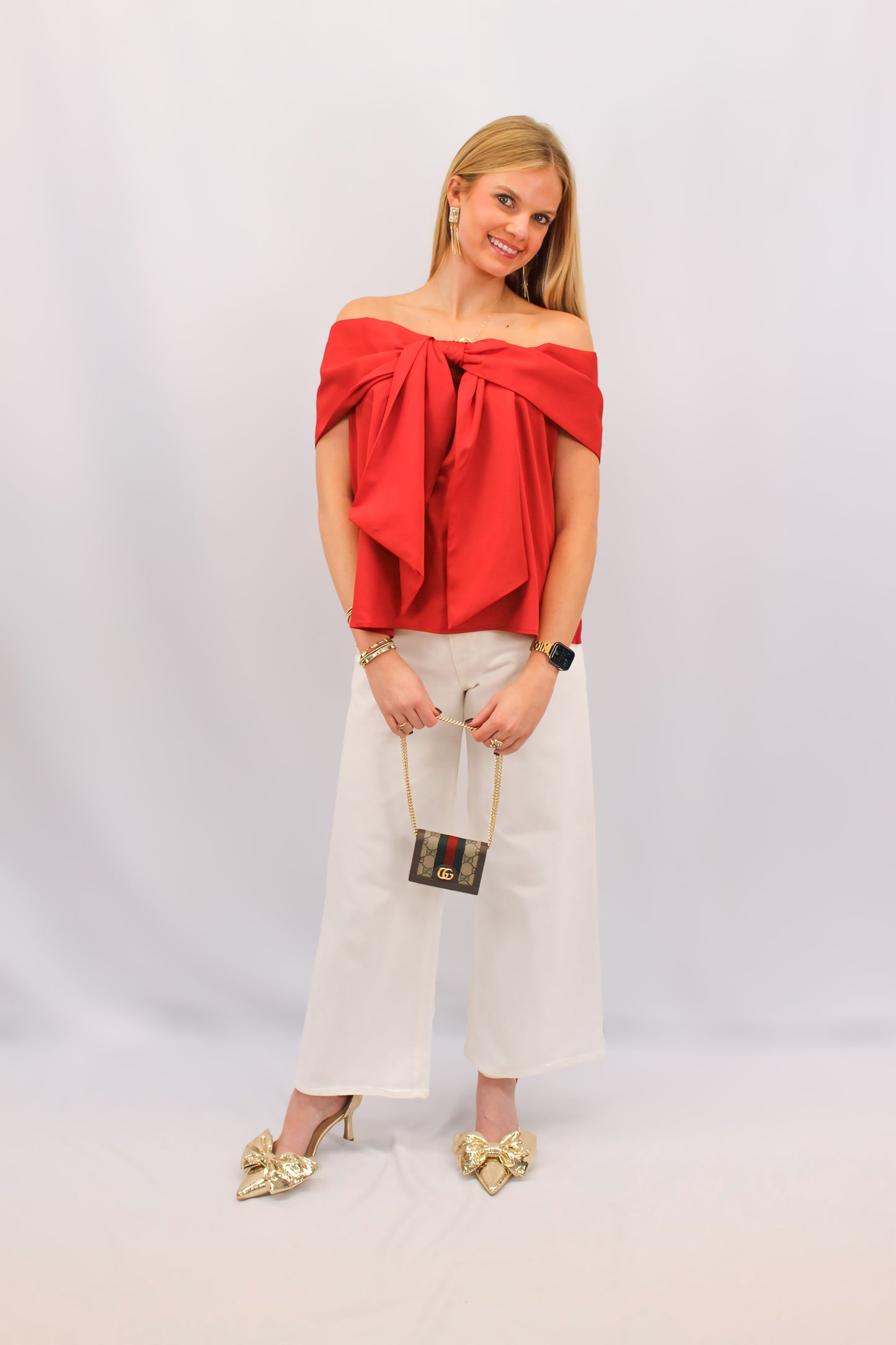 Sophie Bow Off-Shoulder Top