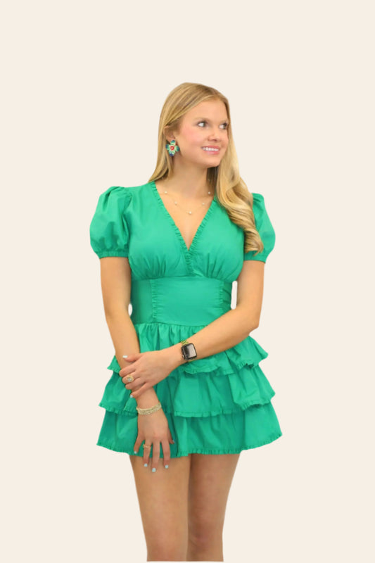 Sienne Ruffled Romper Dress