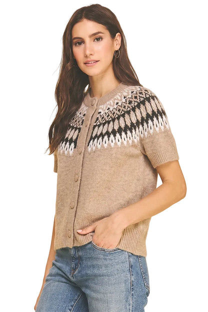 Kaci Nordic Sweater - Taupe