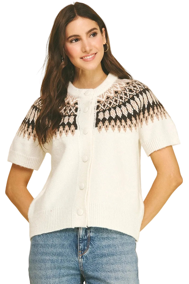 Kaci Nordic Sweater - Ivory