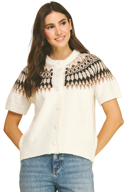 Kaci Nordic Sweater - Ivory