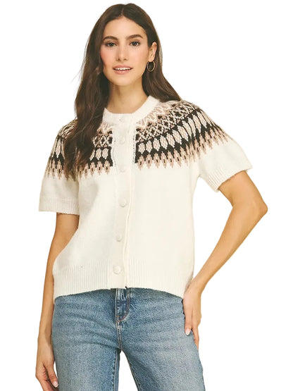 Kaci Nordic Sweater - Ivory