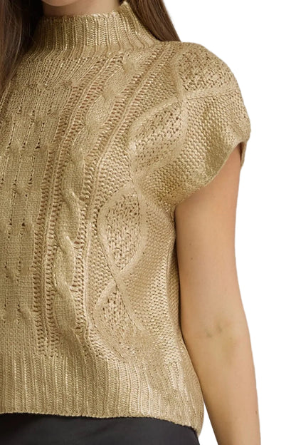 Hollie Sweater Top - Gold