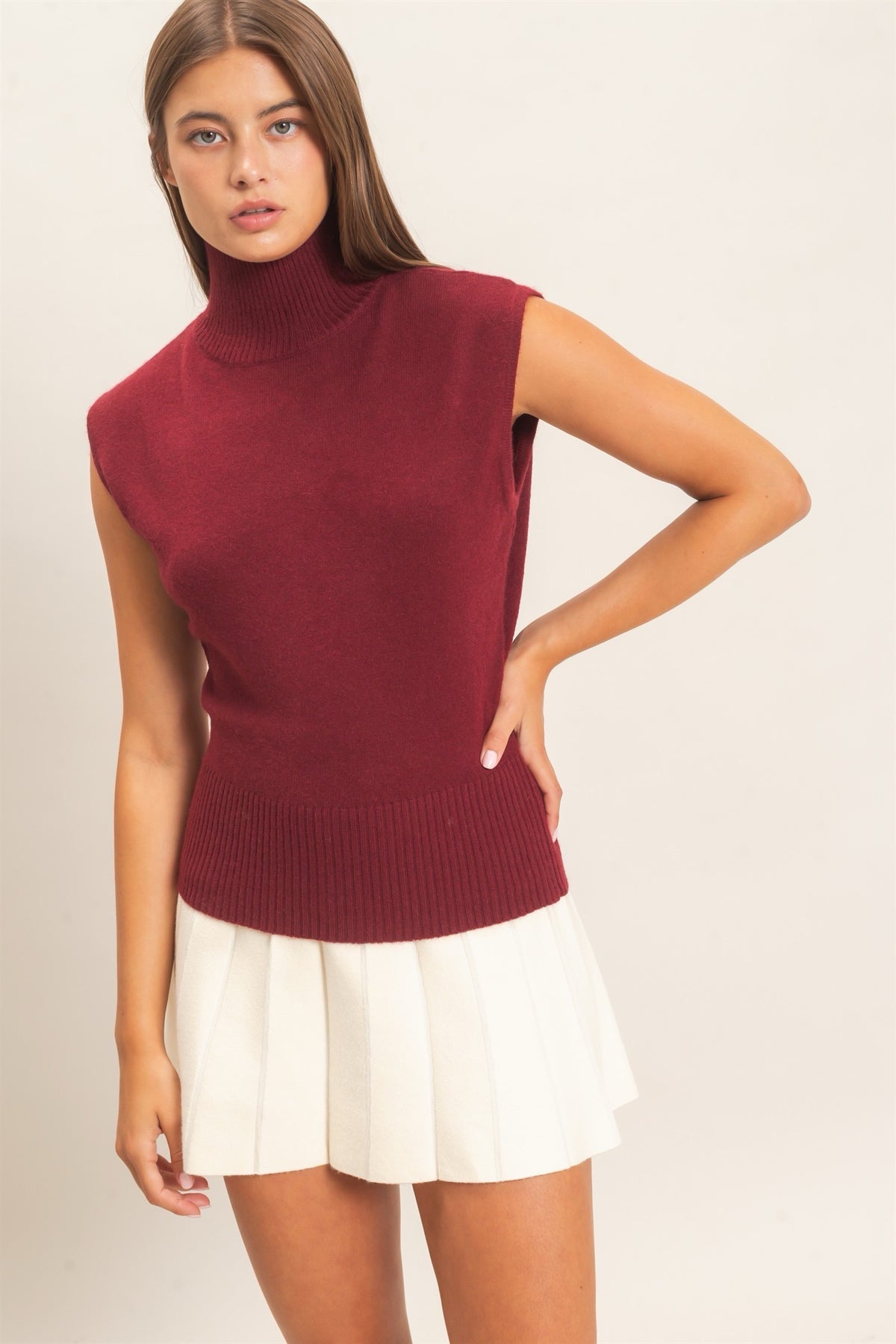 Addie Top - Burgundy