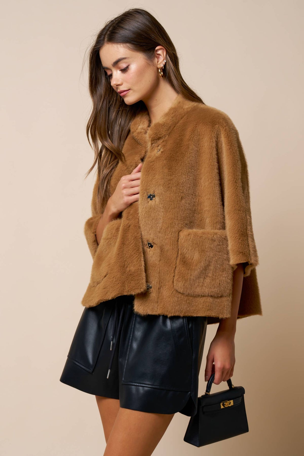 Sarita Cape Sleeve Jacket w/ Pockets