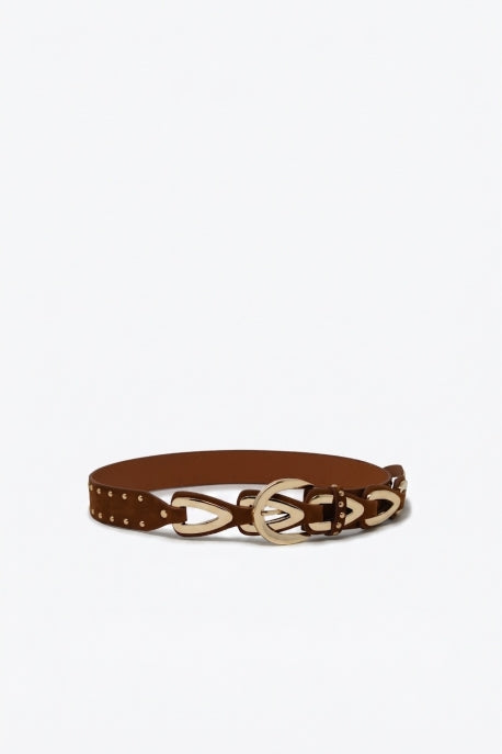 Darbia Studded Western Buckle Detail Waist Belt