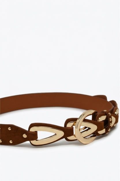 Darbia Studded Western Buckle Detail Waist Belt