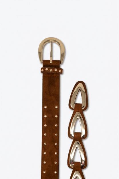 Darbia Studded Western Buckle Detail Waist Belt