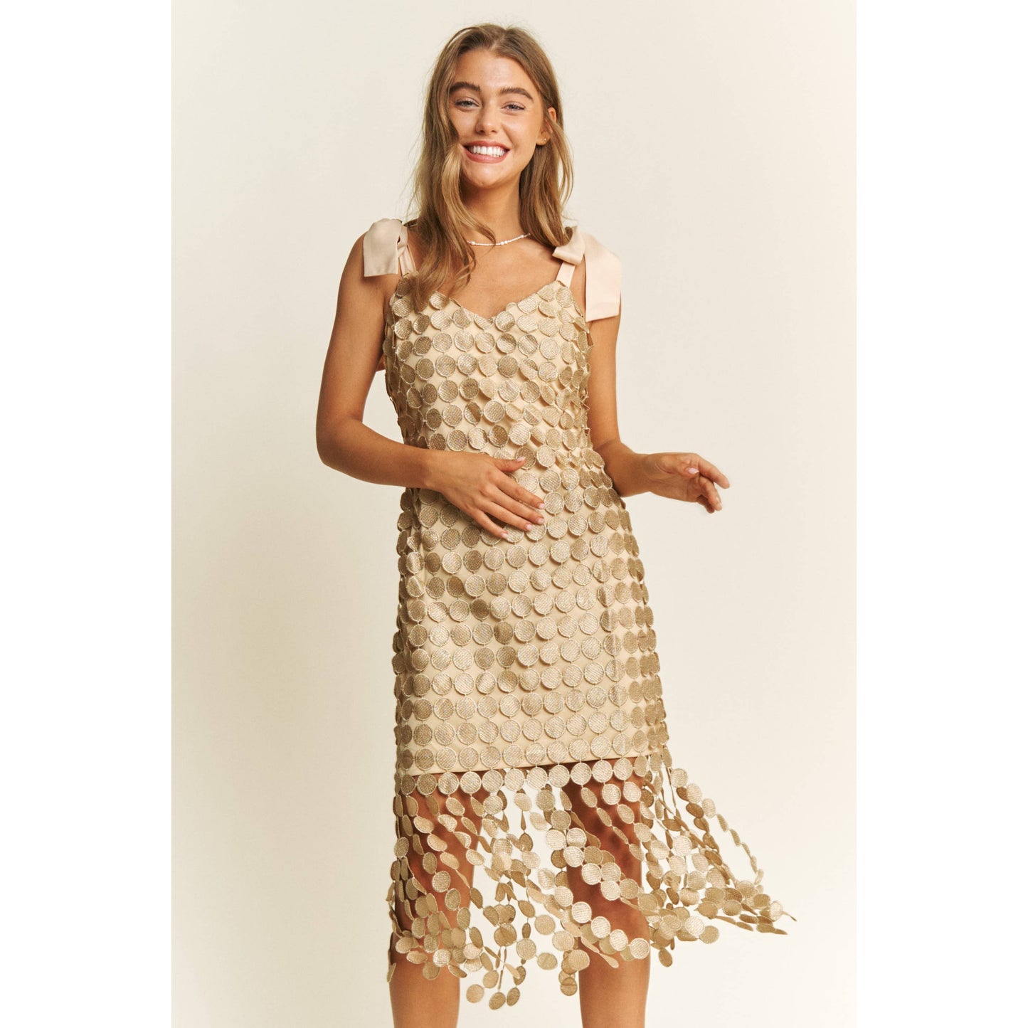 Vestido midi de crochet de Lucy Gold